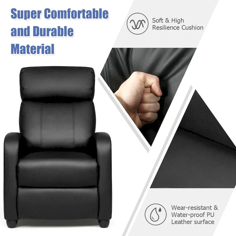 Fauteuil inclinable massant, canapé simple ergonomique réglable et rembourré