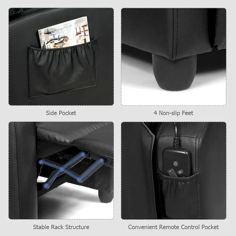 Fauteuil inclinable massant, canapé simple ergonomique réglable et rembourré