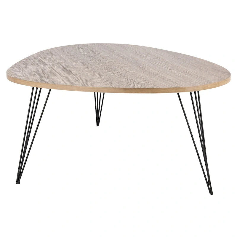 Table basse SAFAVIEH Louann finition chêne/noir - 44 x 31.5 x 15.6 - 44x32x16H
