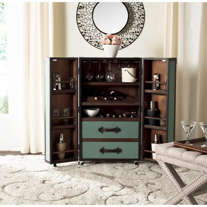 Meuble de bar de rangement Safavieh Krista Beige - 23,6 x 17,7 x 42,1 - 24Lx18Px42H