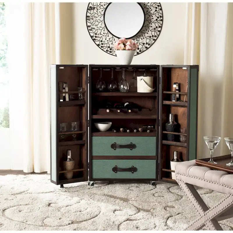 Meuble de bar de rangement Safavieh Krista Beige - 23,6 x 17,7 x 42,1 - 24Lx18Px42H