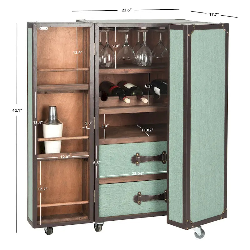 Meuble de bar de rangement Safavieh Krista Beige - 23,6 x 17,7 x 42,1 - 24Lx18Px42H