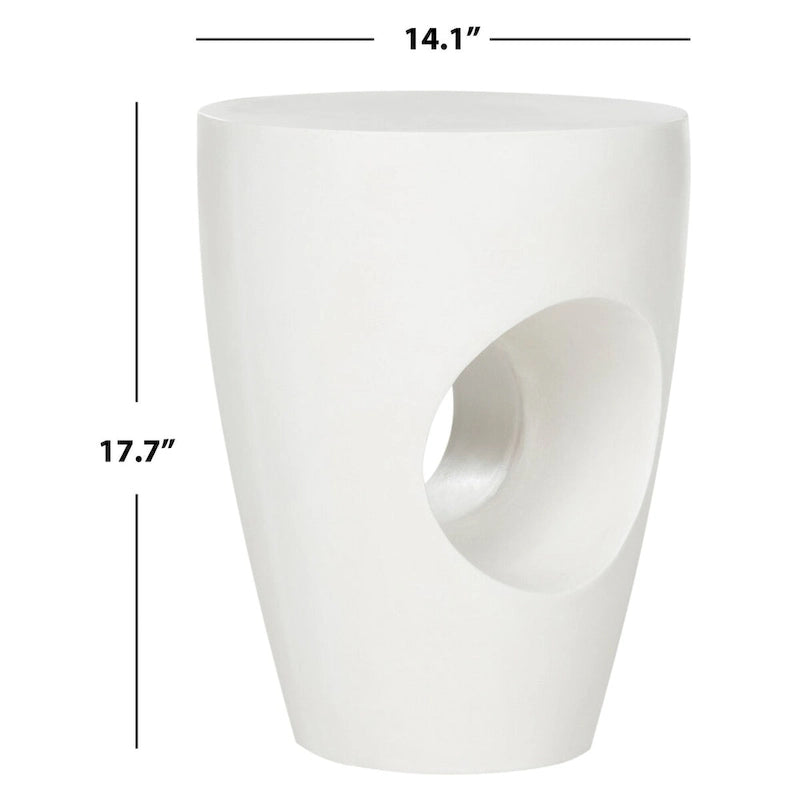 Table d'appoint SAFAVIEH Hadil en béton, intérieur/extérieur - 14,1 x 14,1 x 17,7 - 14L x 14P x 18H