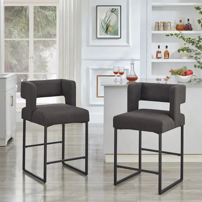 Tabourets de bar à hauteur de comptoir modernes - Lot de 2