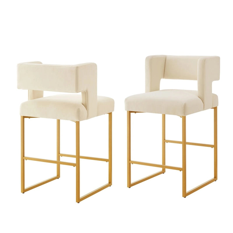 Tabourets de bar à hauteur de comptoir modernes - Lot de 2