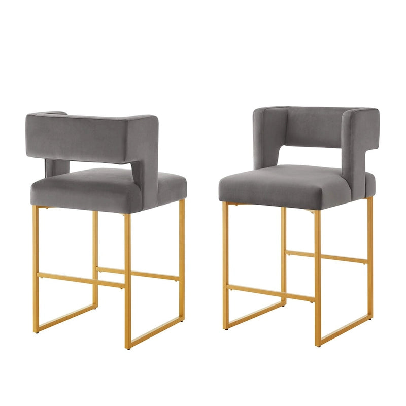 Tabourets de bar à hauteur de comptoir modernes - Lot de 2