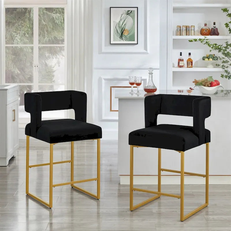 Tabourets de bar à hauteur de comptoir modernes - Lot de 2