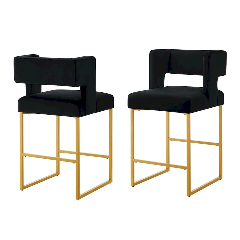 Tabourets de bar à hauteur de comptoir modernes - Lot de 2