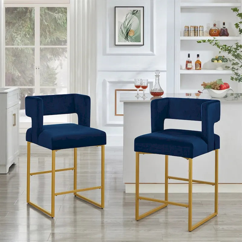 Tabourets de bar à hauteur de comptoir modernes - Lot de 2