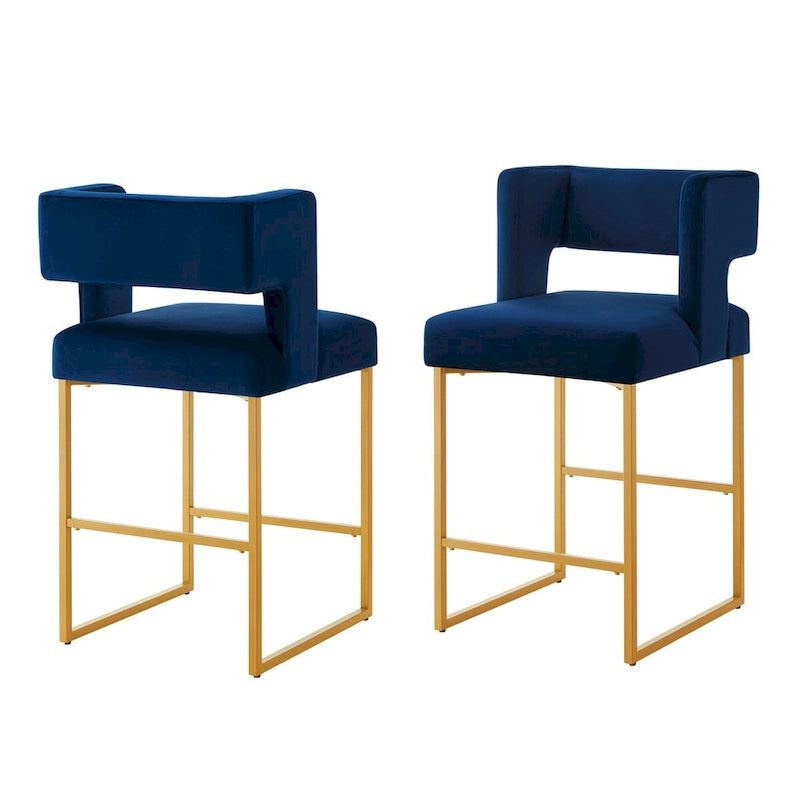 Tabourets de bar à hauteur de comptoir modernes - Lot de 2