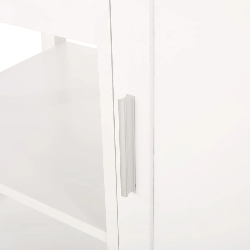 Chariot de cuisine moderne en bois avec roues, tiroir et armoire de Christopher Knight Home