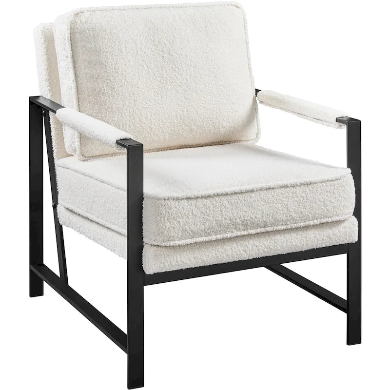 Yaheetech Fauteuil d'appoint rétro en similicuir