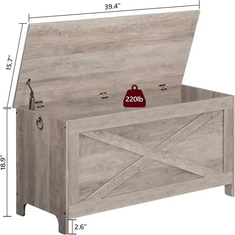 Banc de rangement d'entrée robuste - 15,7P x 39,4L x 18,9H
