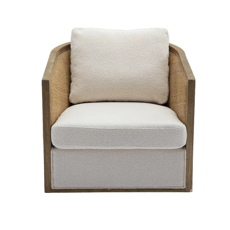 Fauteuil canapé circulaire confortable dans le salon, fauteuil club pivotant à 360 degrés