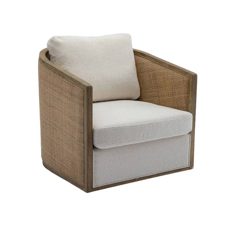 Fauteuil canapé circulaire confortable dans le salon, fauteuil club pivotant à 360 degrés