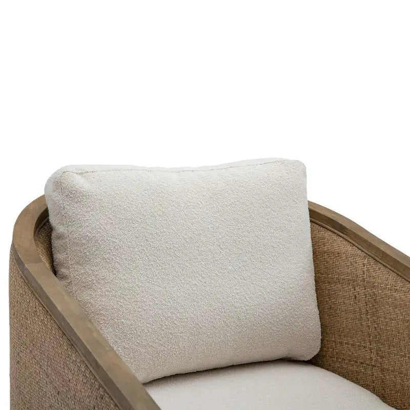Fauteuil canapé circulaire confortable dans le salon, fauteuil club pivotant à 360 degrés