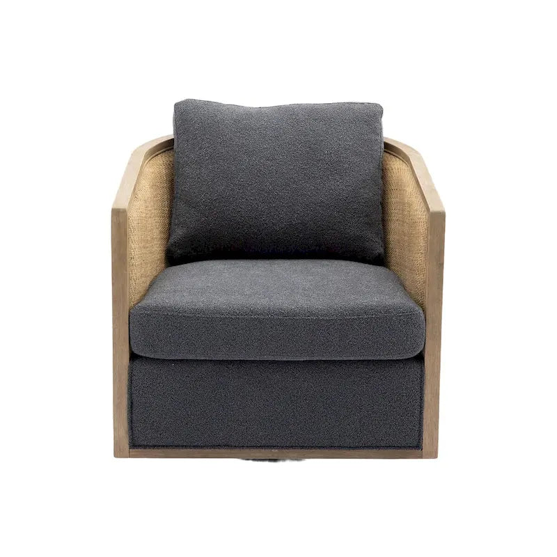 Fauteuil canapé circulaire confortable dans le salon, fauteuil club pivotant à 360 degrés