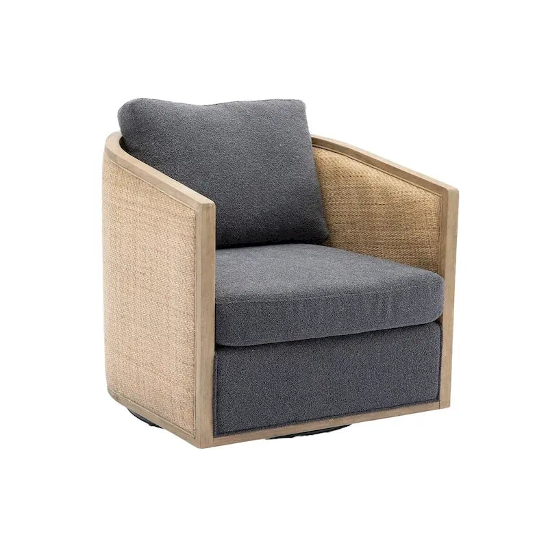 Fauteuil canapé circulaire confortable dans le salon, fauteuil club pivotant à 360 degrés