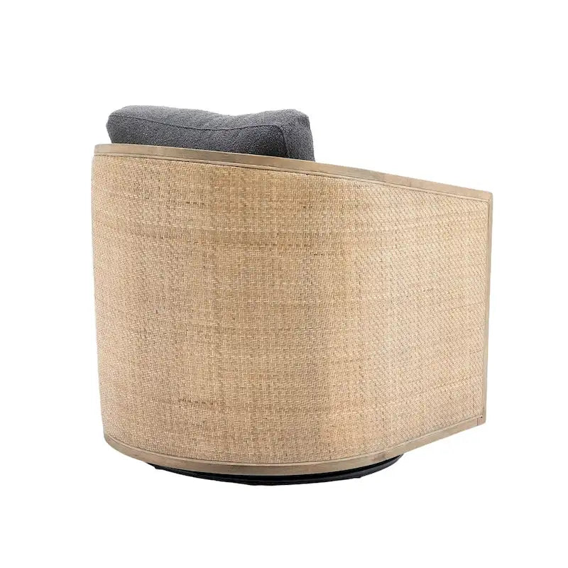 Fauteuil canapé circulaire confortable dans le salon, fauteuil club pivotant à 360 degrés