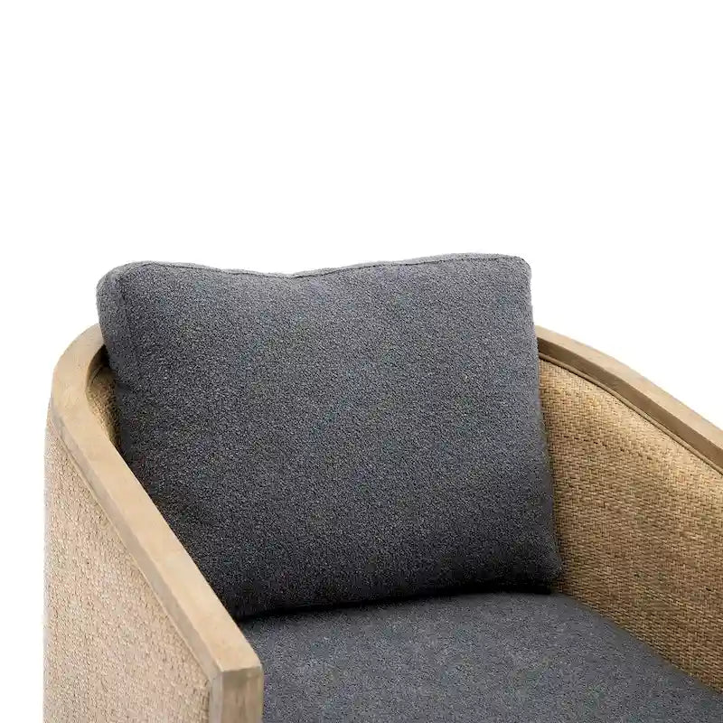 Fauteuil canapé circulaire confortable dans le salon, fauteuil club pivotant à 360 degrés