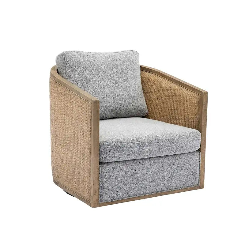 Fauteuil canapé circulaire confortable dans le salon, fauteuil club pivotant à 360 degrés
