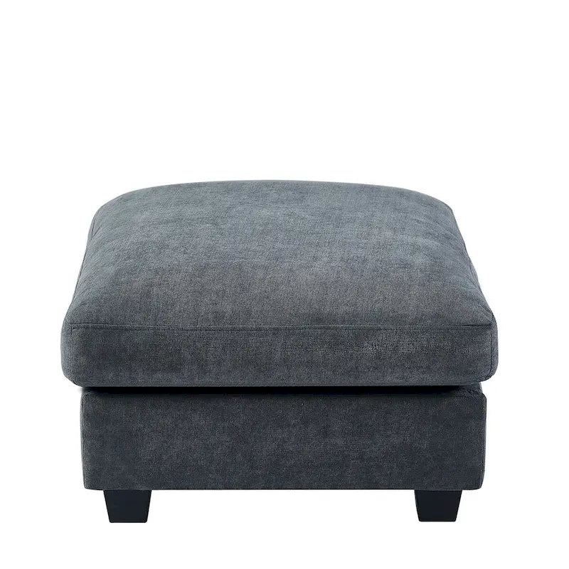 Canapé sectionnel d'angle moderne et convertible avec remplissage en plumes et méridienne réversible - 129.9L x 72P x 31.5H