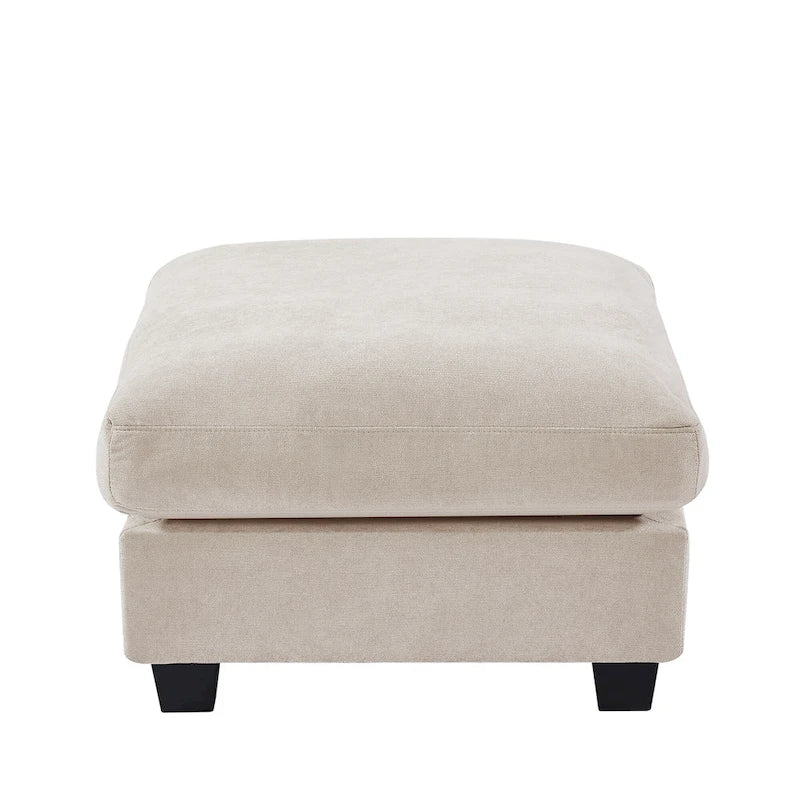Canapé sectionnel d'angle moderne et convertible avec remplissage en plumes et méridienne réversible - 129.9L x 72P x 31.5H