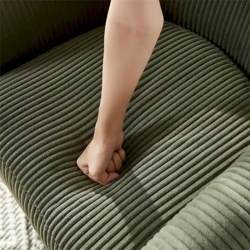 Fauteuil d'appoint moderne en tissu avec repose-pieds ottoman