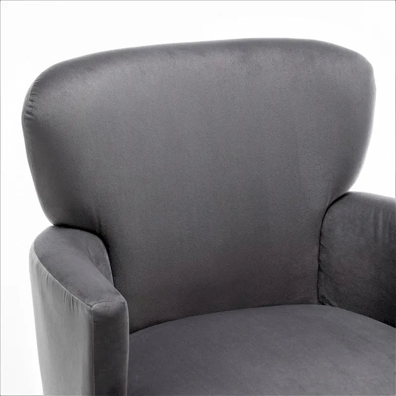 Fauteuil élégant en velours US Pride Furniture avec pieds en métal doré, chaise d'appoint confortable
