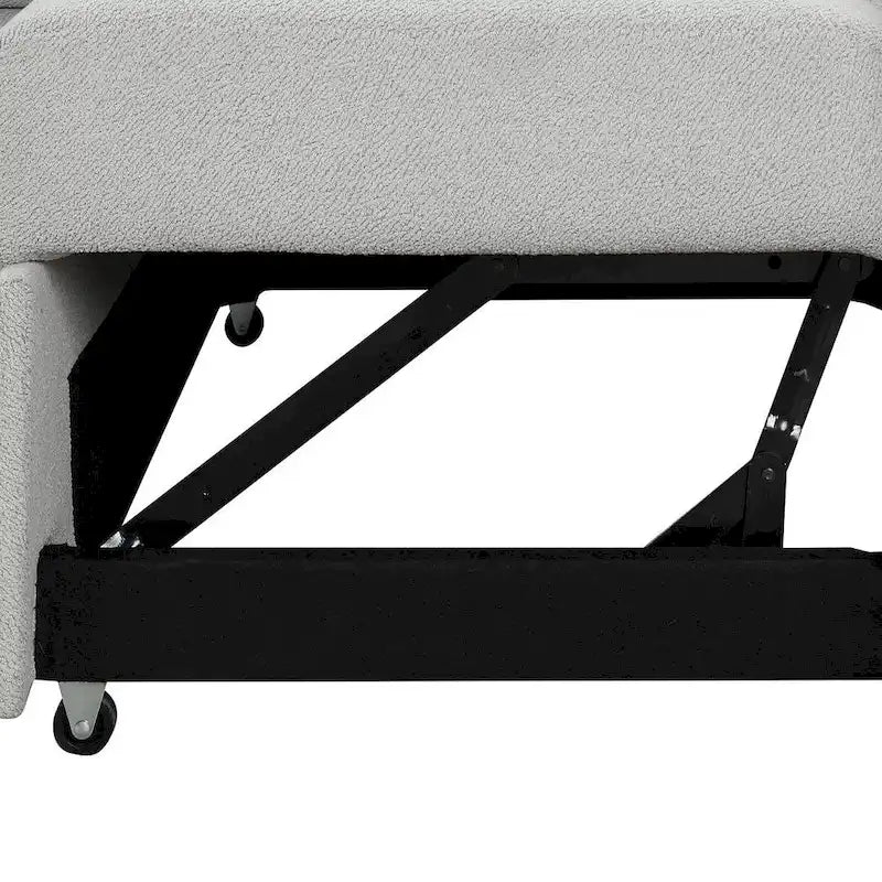 Canapé d'angle convertible rembourré avec pouf de rangement mobile, canapé-lit escamotable en forme de L