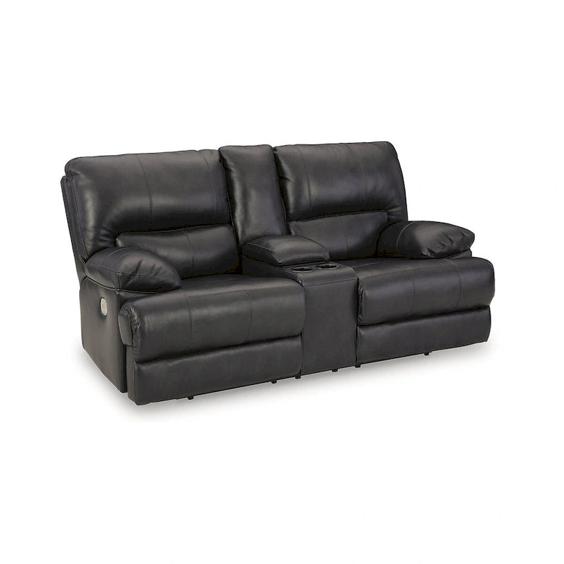 Causeuse inclinable électrique noire de la collection Signature Design by Ashley Mountainous - 82 l x 42 P x 42 H