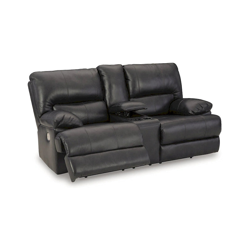 Causeuse inclinable électrique noire de la collection Signature Design by Ashley Mountainous - 82 l x 42 P x 42 H