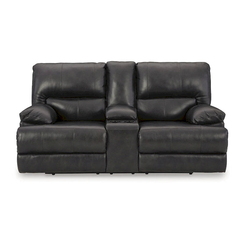 Causeuse inclinable électrique noire de la collection Signature Design by Ashley Mountainous - 82 l x 42 P x 42 H