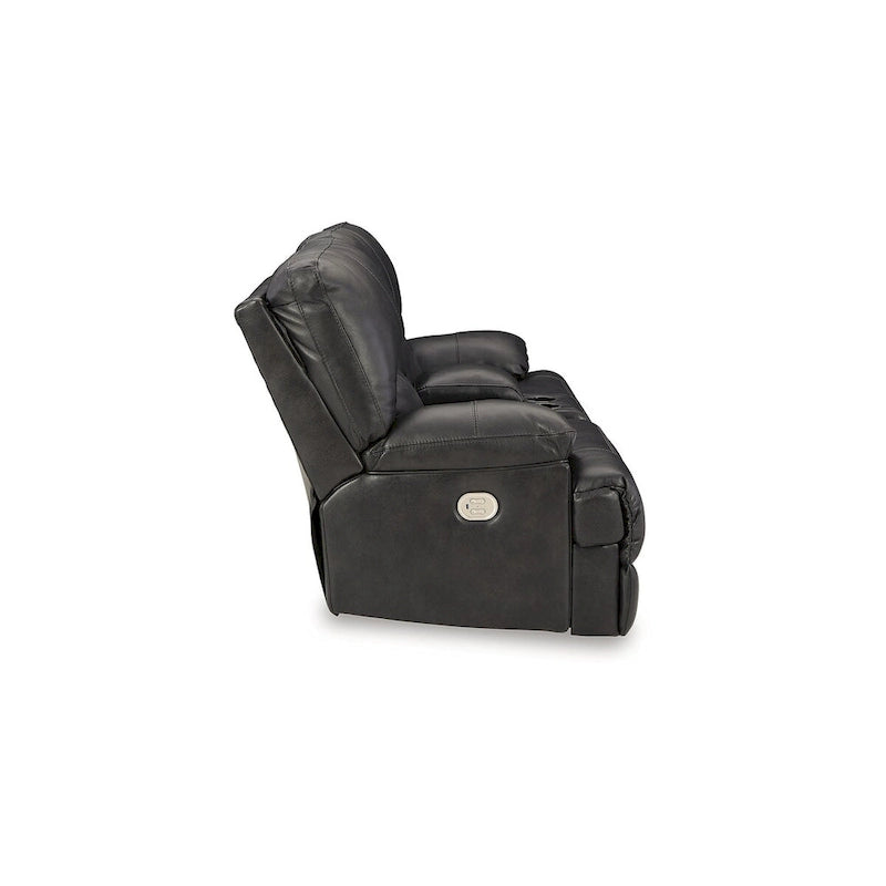 Causeuse inclinable électrique noire de la collection Signature Design by Ashley Mountainous - 82 l x 42 P x 42 H