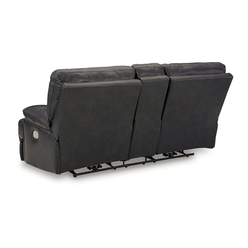 Causeuse inclinable électrique noire de la collection Signature Design by Ashley Mountainous - 82 l x 42 P x 42 H