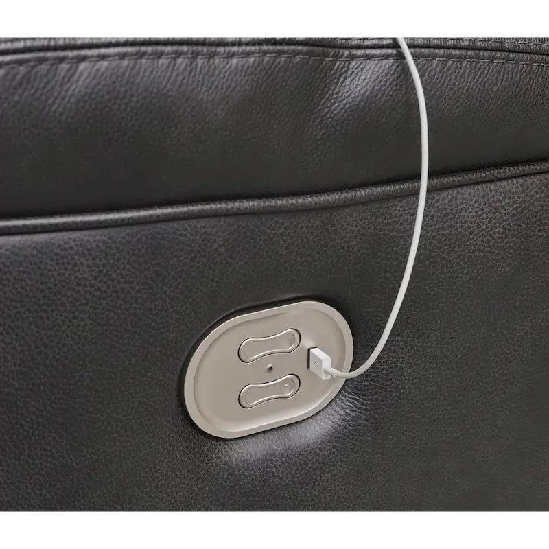 Causeuse inclinable électrique noire de la collection Signature Design by Ashley Mountainous - 82 l x 42 P x 42 H
