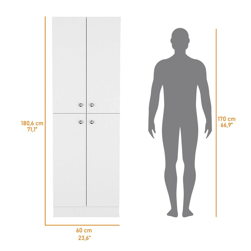 Meuble de rangement Cameron avec 4 portes et 5 étagères dissimulées - S/O