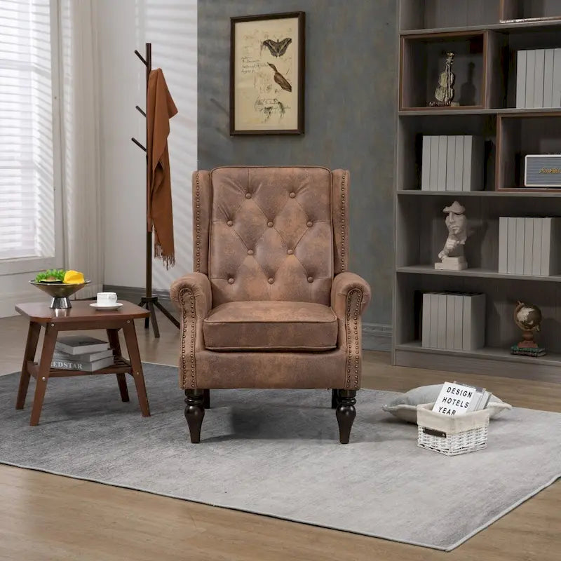 Fauteuil en bois - Fauteuil d'appoint moderne pour salon - 74,5 x 80 x 100 cm