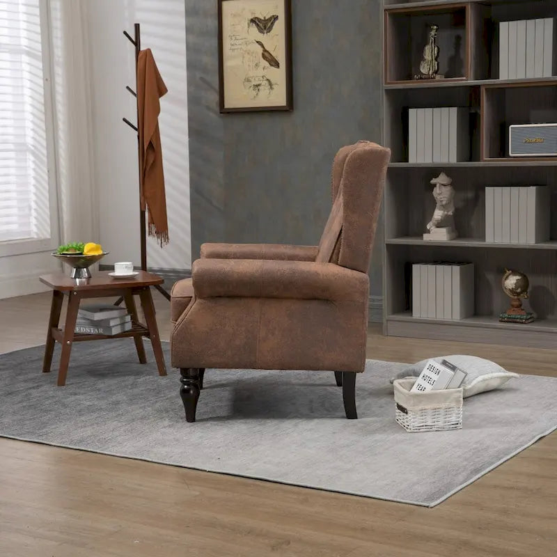 Fauteuil en bois - Fauteuil d'appoint moderne pour salon - 74,5 x 80 x 100 cm