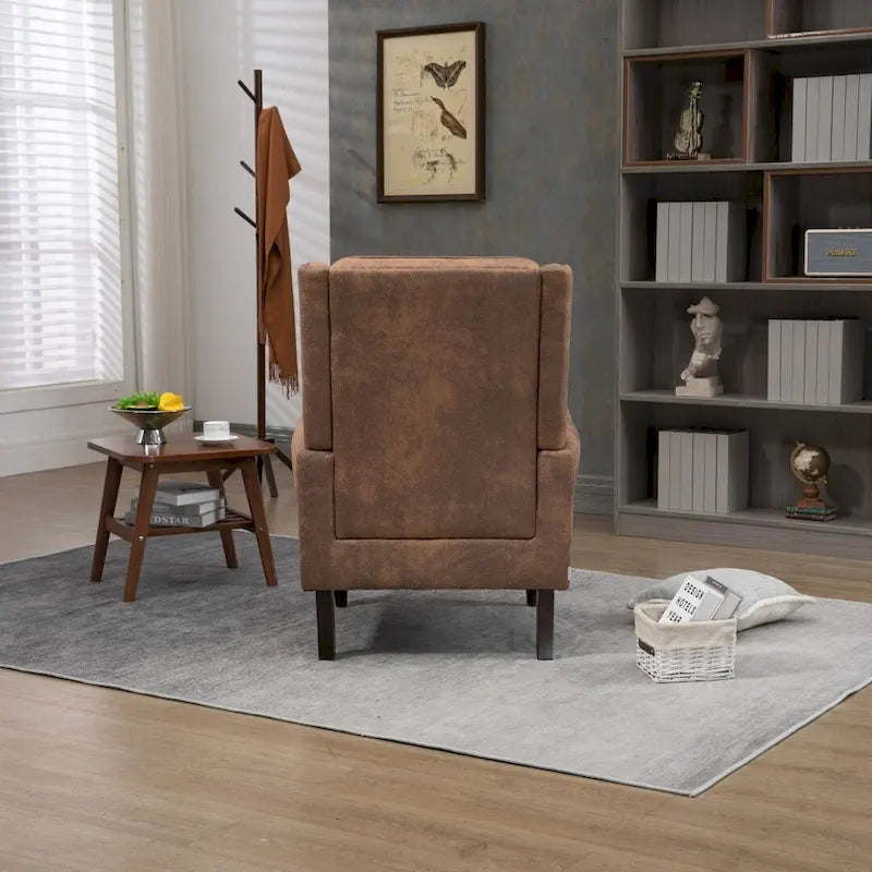 Fauteuil en bois - Fauteuil d'appoint moderne pour salon - 74,5 x 80 x 100 cm