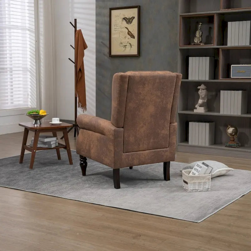 Fauteuil en bois - Fauteuil d'appoint moderne pour salon - 74,5 x 80 x 100 cm
