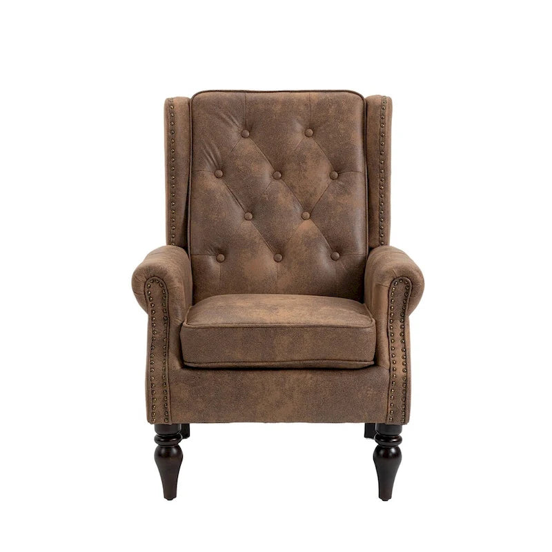 Fauteuil en bois - Fauteuil d'appoint moderne pour salon - 74,5 x 80 x 100 cm