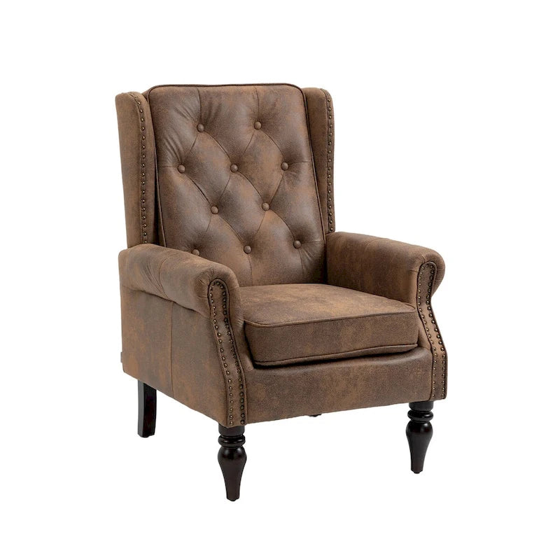 Fauteuil en bois - Fauteuil d'appoint moderne pour salon - 74,5 x 80 x 100 cm