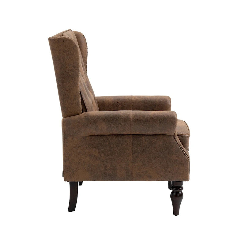 Fauteuil en bois - Fauteuil d'appoint moderne pour salon - 74,5 x 80 x 100 cm