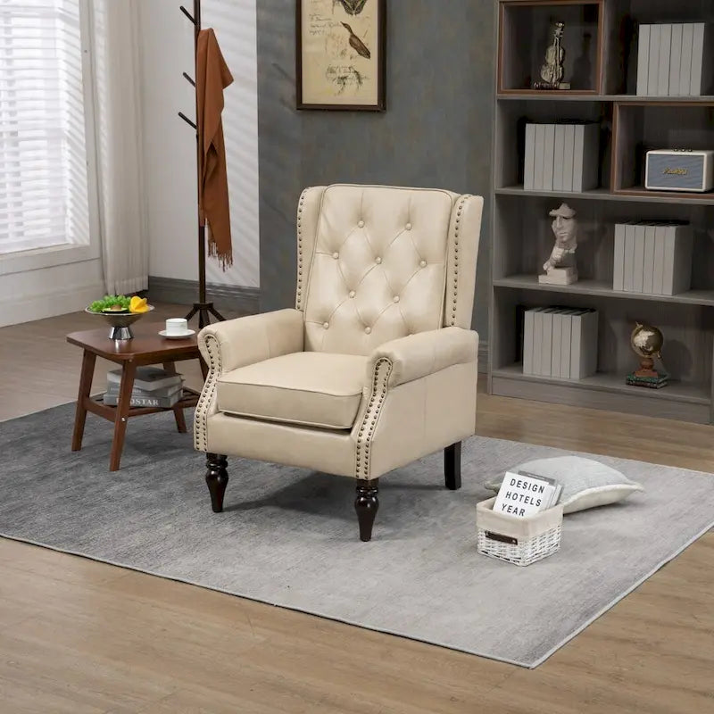 Fauteuil en bois - Fauteuil d'appoint moderne pour salon - 74,5 x 80 x 100 cm