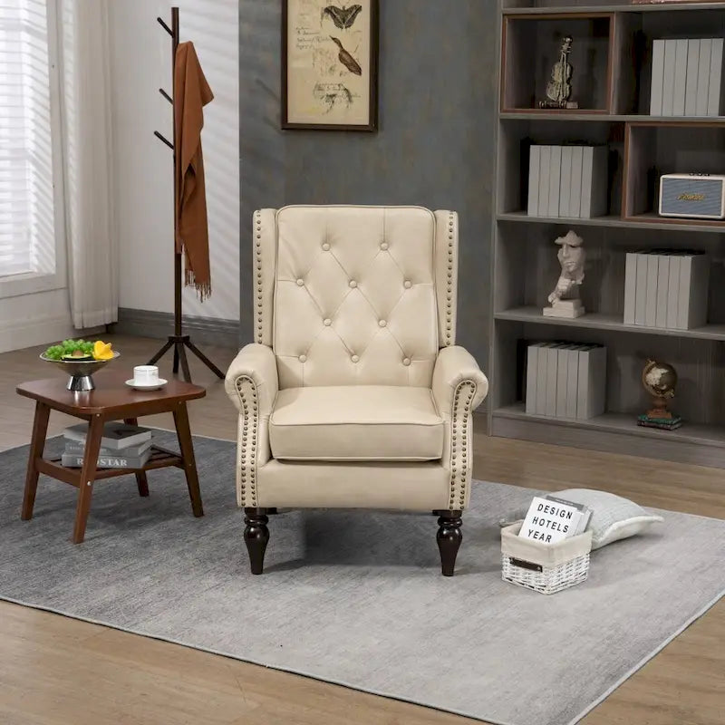 Fauteuil en bois - Fauteuil d'appoint moderne pour salon - 74,5 x 80 x 100 cm