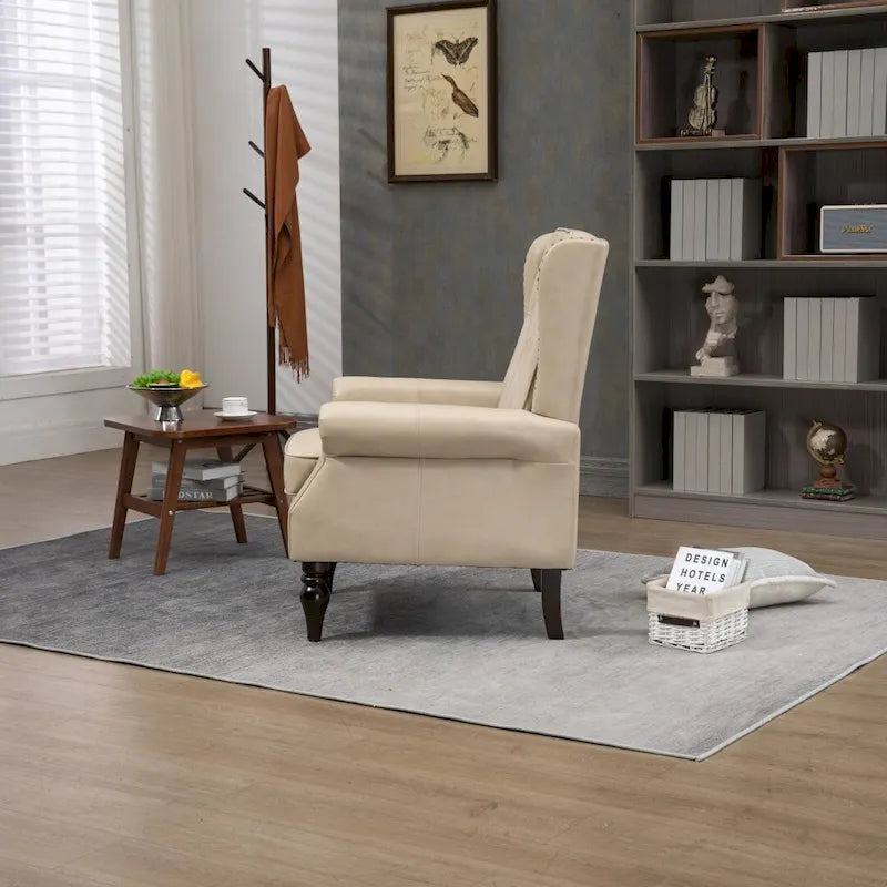 Fauteuil en bois - Fauteuil d'appoint moderne pour salon - 74,5 x 80 x 100 cm