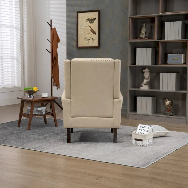 Fauteuil en bois - Fauteuil d'appoint moderne pour salon - 74,5 x 80 x 100 cm