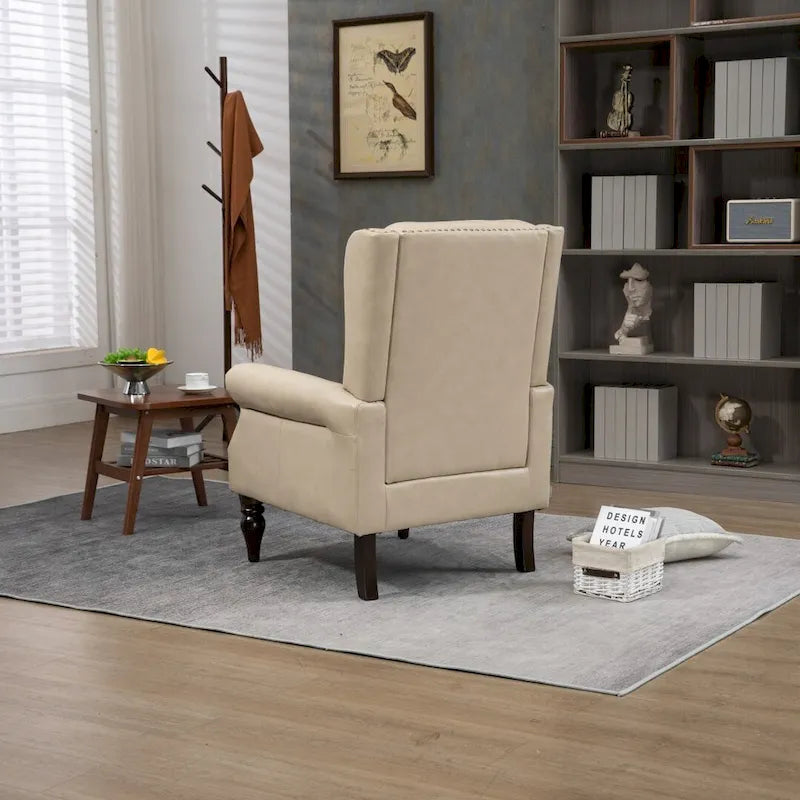 Fauteuil en bois - Fauteuil d'appoint moderne pour salon - 74,5 x 80 x 100 cm