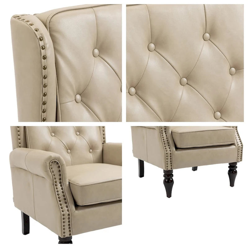 Fauteuil en bois - Fauteuil d'appoint moderne pour salon - 74,5 x 80 x 100 cm